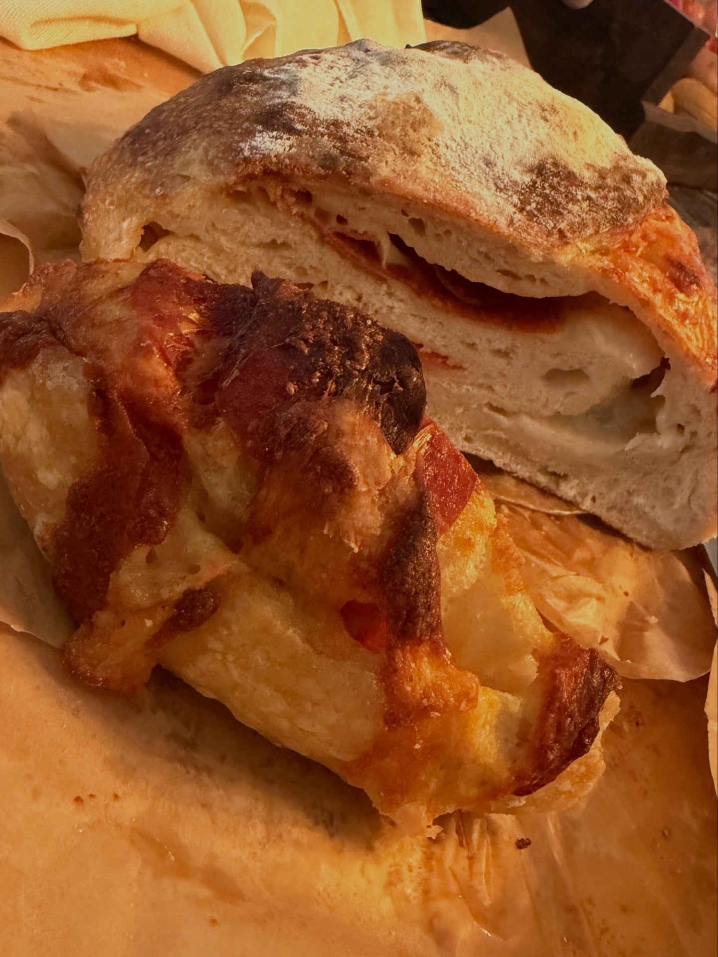 Fresh sourdough loaves