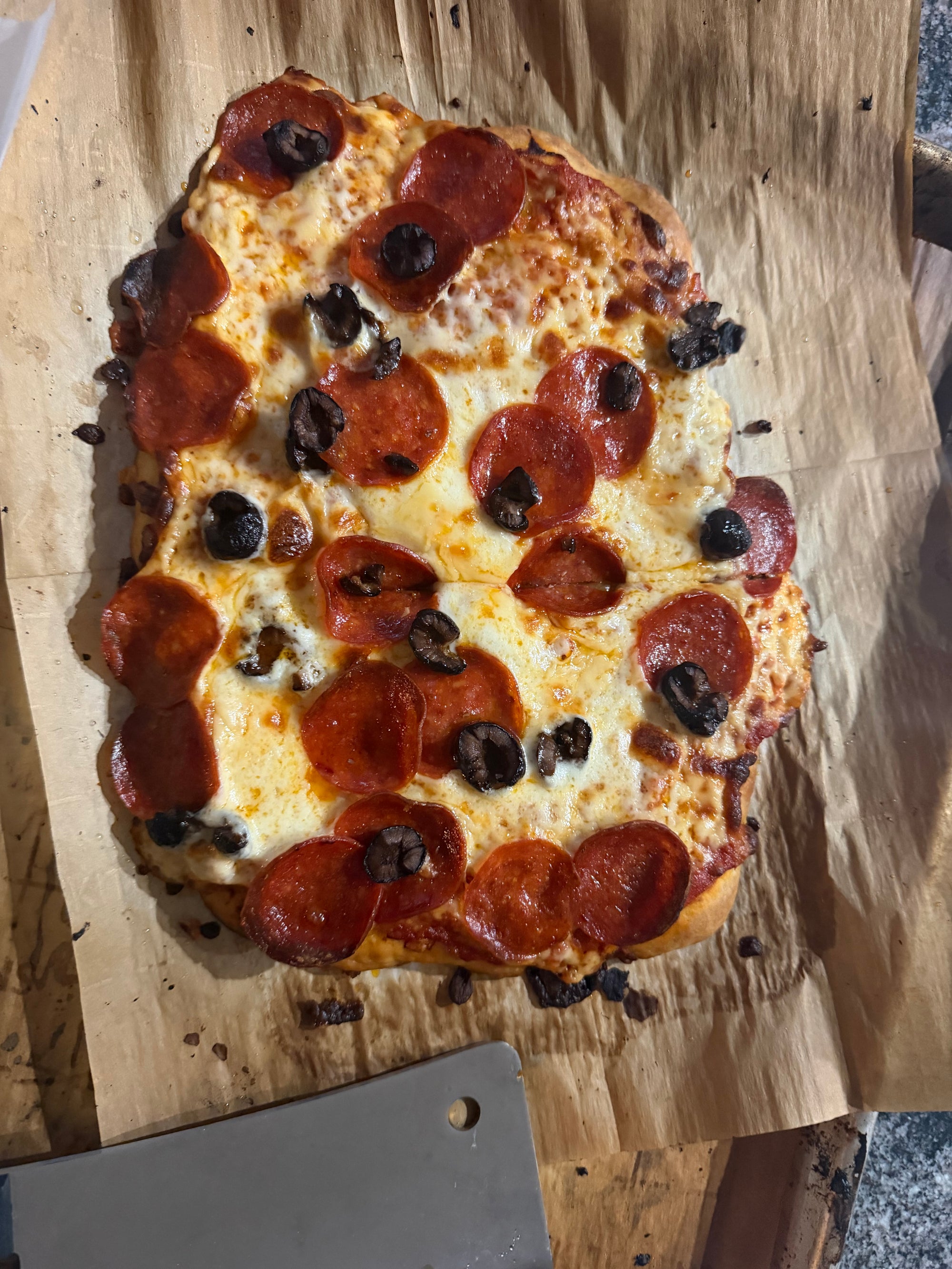 Sourdough par baked pizza crust