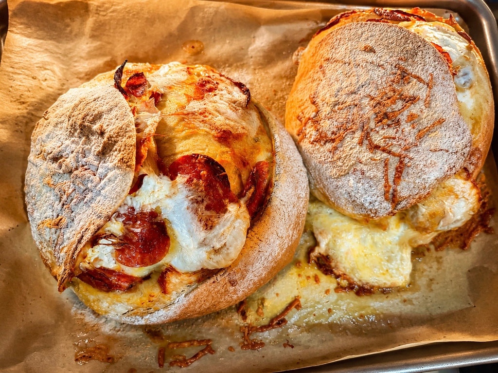 Fresh sourdough loaves