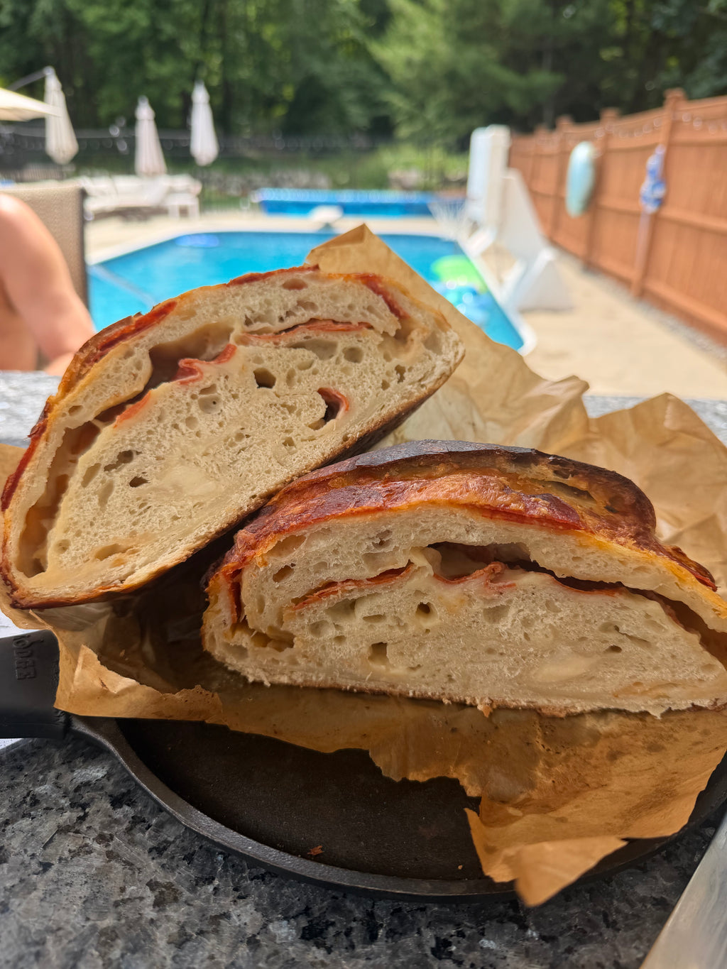 Fresh sourdough loaves