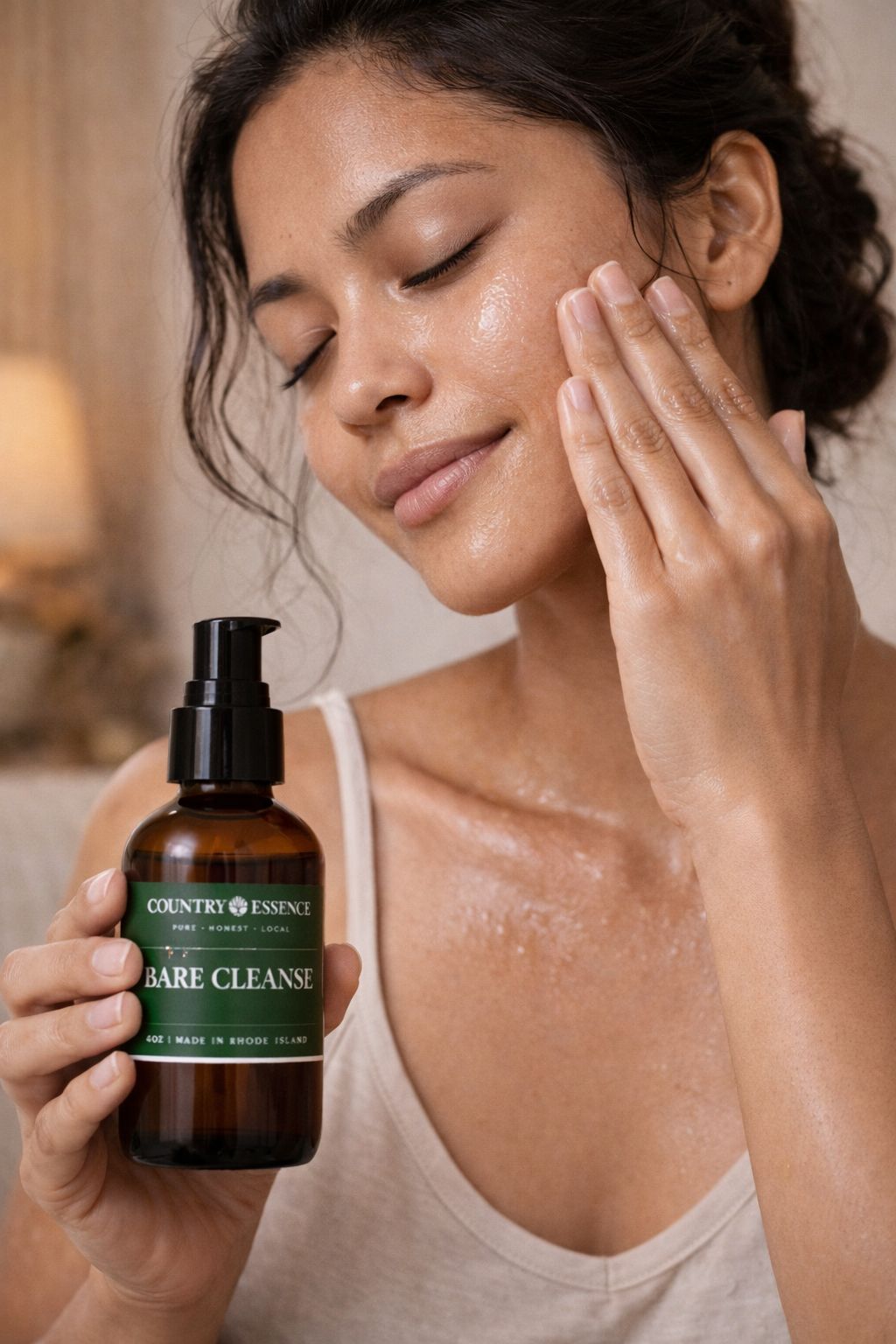 Bare Cleanser - Gentle Makeup and Pore Buildup Remover with Jojoba & Tea Tree Oil | Natural Face Cleanser