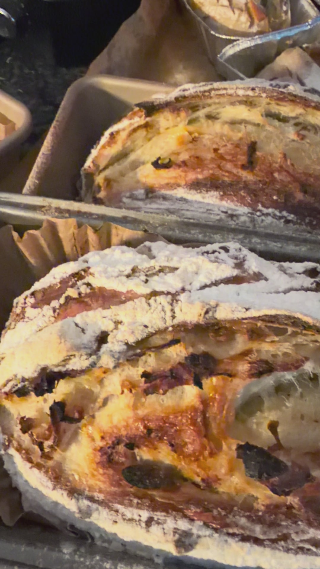 Fresh sourdough loaves